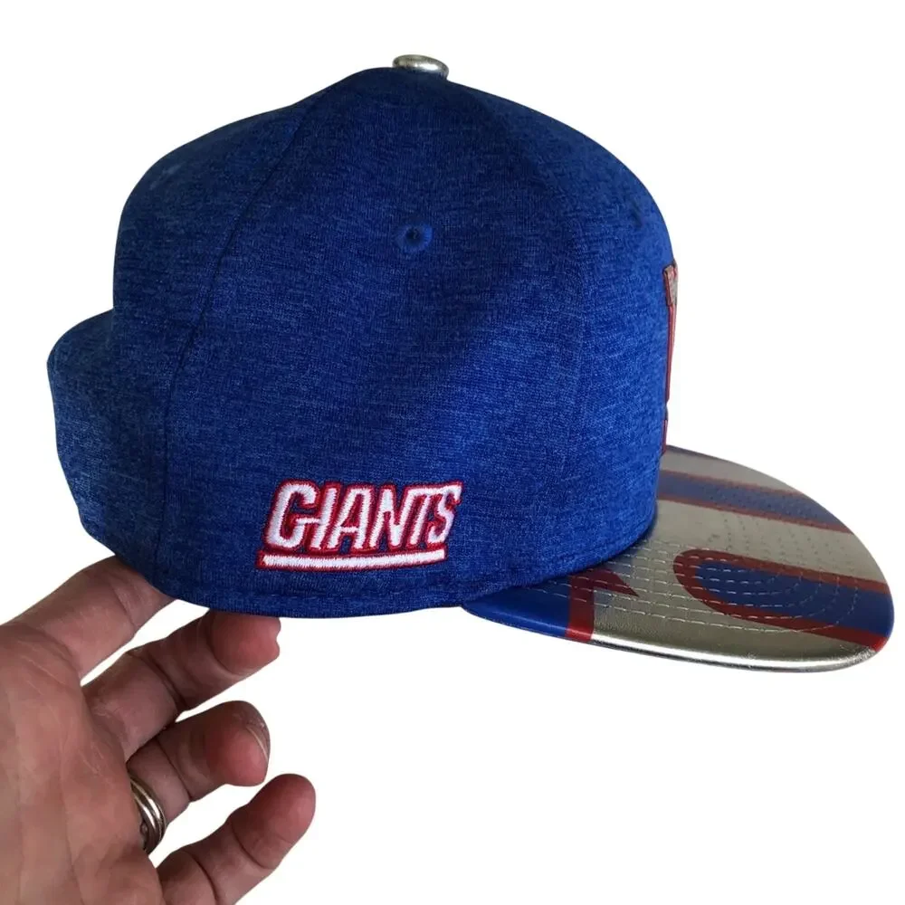 New York Giants Snapback Hat New Era Youth Limited Edition NY NFL Metallic READ